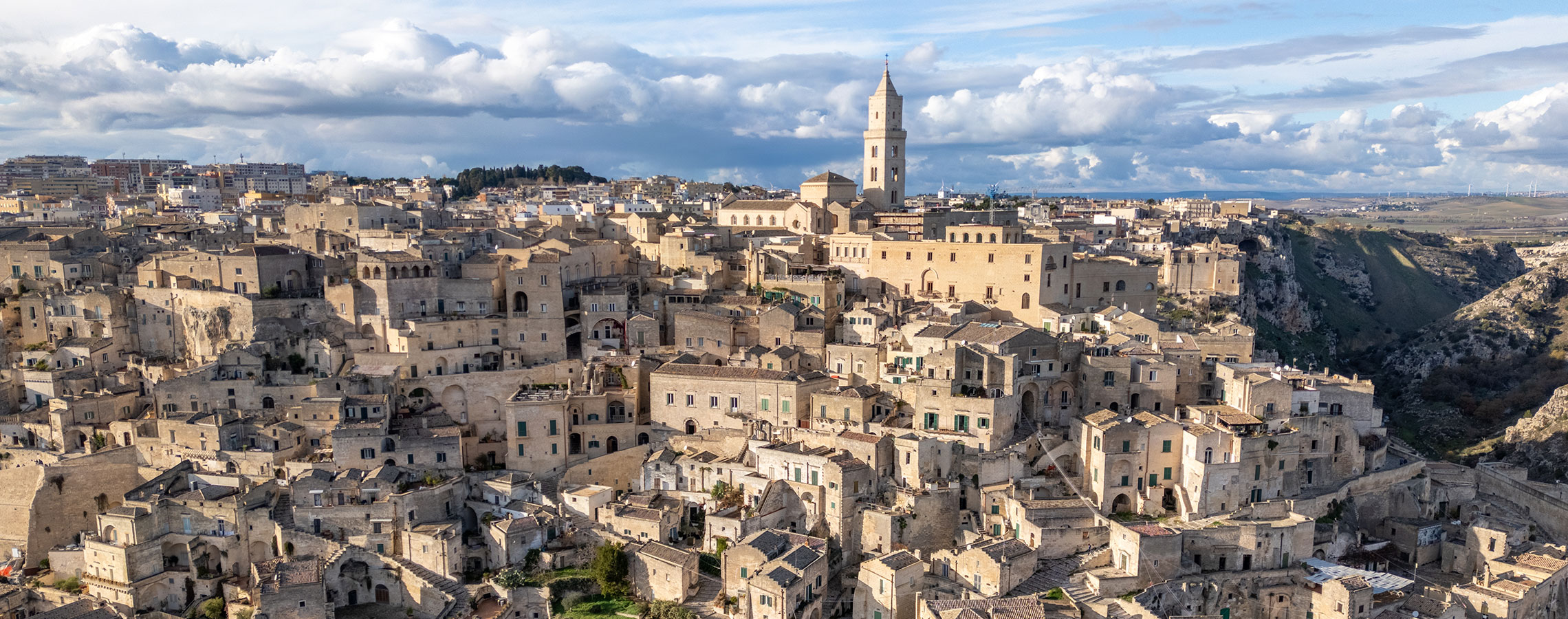 Historic italian cityscape with stone buildings