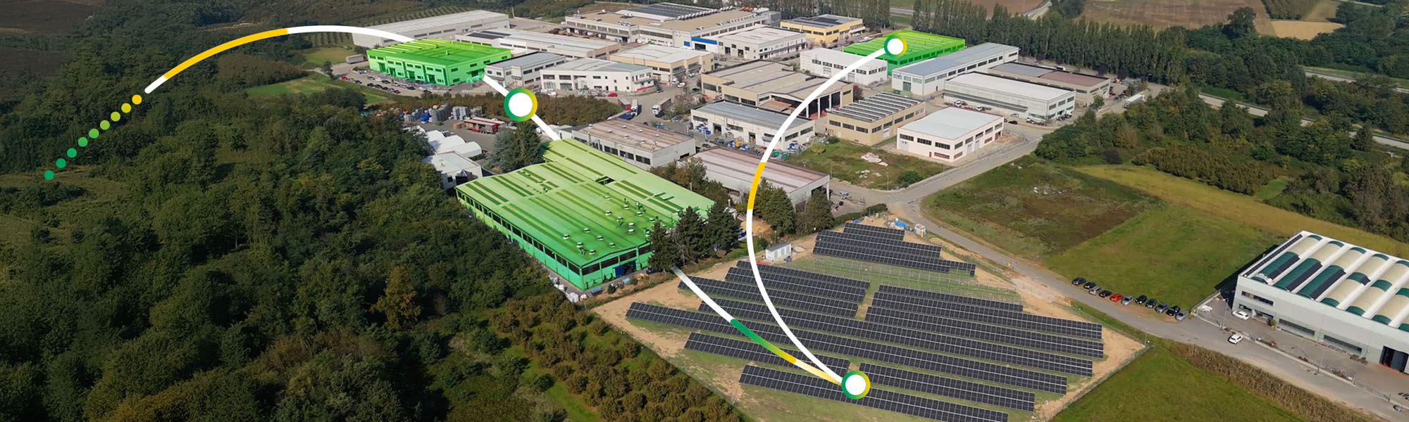 vista di case dall'alto