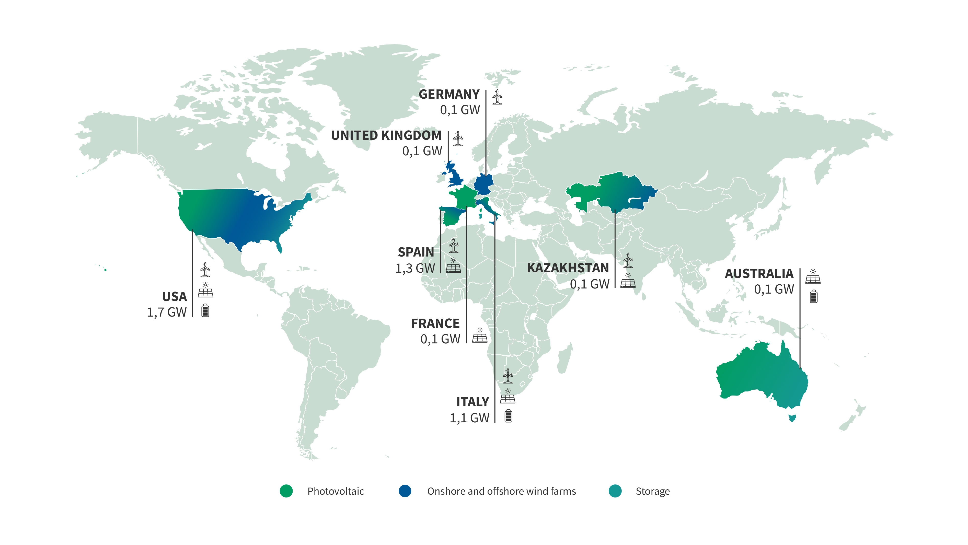 World map of our international expansion