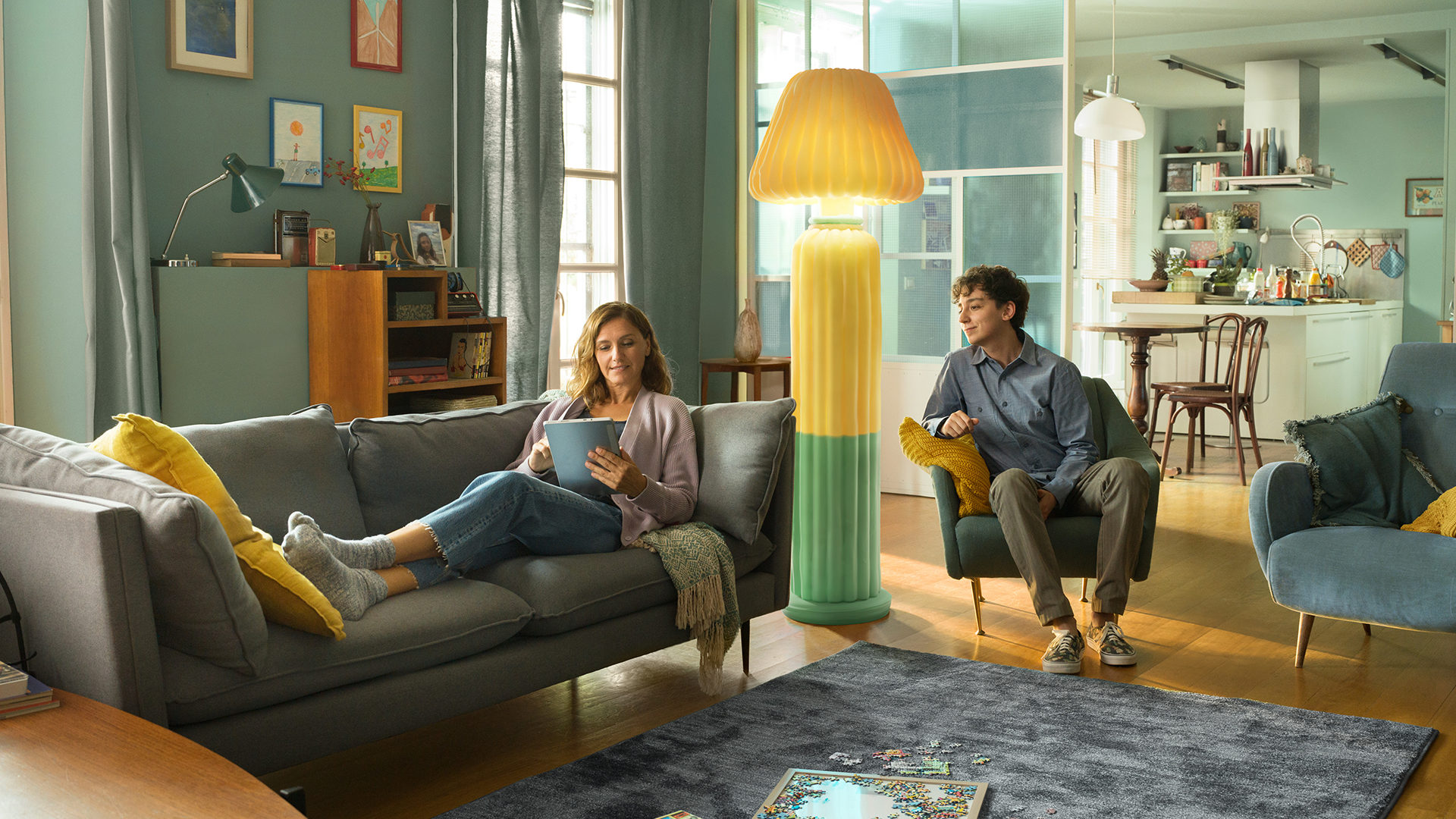 People in the living room 